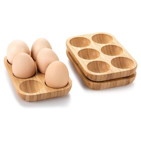 Buy Wholesale China Wooden Egg Holder Countertop Egg Storage Trays  Stackable For 24 Eggs Egg Organizer Kitchen Decoration Egg Container Rack &  Egg Tray at USD 3.8