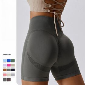 High Waist Amplify Seamless Shorts Women Scrunch Butt Yoga Shorts Push Up Gym  Shorts Athletic Booty