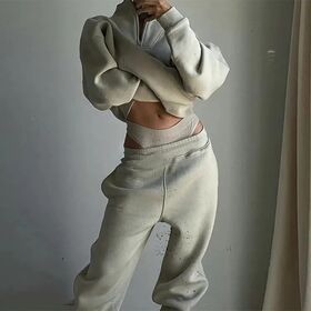 Wholesale Womens Summer Tracksuit Set Solid Joggers, Casual