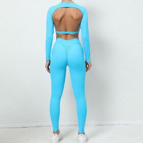 Women's Jumpsuit Activewear Set Onesie Cross Back Solid Color Bodysuit  Clothing Suit Spandex Yoga Fitness Moisture Wicking Quick Dry Sport  Activewear Stretchy 2024 - $32.99
