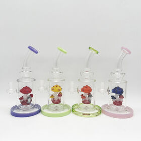 tobacco bongs 2 Hose,Water Shisha Bong Glass Smoking,Free charcoal &Mouth tips , Melon Flavor and 25 foil (Blue P Model) : Health & Household Collectible Tobacco Pipes 9 Inch