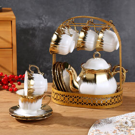 Acheter Bouilloire plaquée or de luxe européen, ensemble de tasses