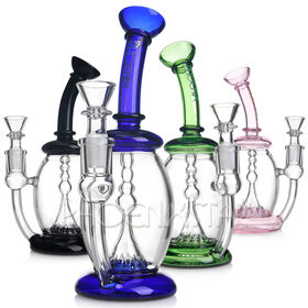 Glass Hammer Bong Water Pipe With 6 Arm Perc And Handle Mini Water Bender  For Smoking And Oil Burning From Glassbongs0217, $6.08