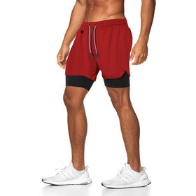 Men 2 In 1 GYM Sport Shorts Running Fitness Jogging Workout Sports