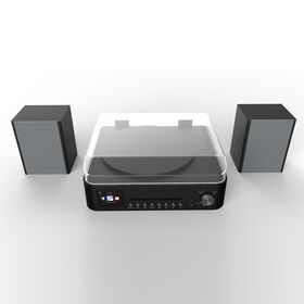 Internet Radio with turntable IR USB SD MP3 Player High Quality Portable Wooden Speaker turntable Multifunction radios ODM supplie
