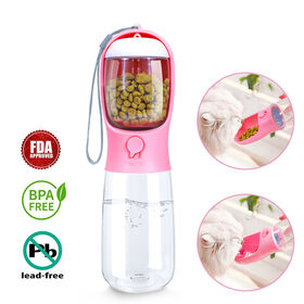 Vente chaude Portable 2 en 1 Abreuvoir pour animaux de compagnie Récipient de nourriture Bouteille d'eau pour chien