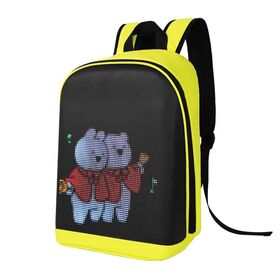 Grosir Mewah Penuh Warna RGB Flash Sinyal Pintar Pixel Led Light Display Screen Tas Ransel Led