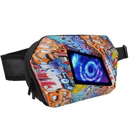 Grosir Ransel LED Bluetooth Tahan Air Hard Shell DIY Keren Sepeda Motor Riding Backpack Hitam Led Knight Ransel