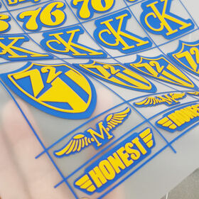 GRS Certified 3D Embossed Silicone Heat Transfer Label for Swimwear with High Elasticity and Durable Color Fastness