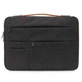 Multi Pocket Shockproof Laptop Sleeve, Water Resistant Polyester Notebook Carrying Case With PU Handle, Custom Logo Wholesale
