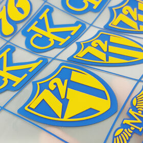 Label Silikon Transfer Panas 3D Berkualitas Tinggi, Kustomisasi Warna, Patch Transfer Panas Embos untuk Pakaian/Tas