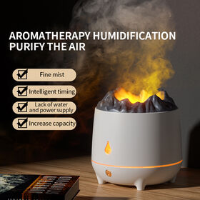 Volcano Aromatherapy Diffuser 360ML Essential Oil Aroma Diffuser with  Colorful Lights Home Ultrasonic Cool Mist Air Humidifier