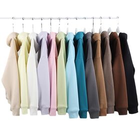 Sweat à Capuche Homme 400 Gsm en Coton Lourd de Haute Qualité Sans Cordon, Molleton Personnalisé, Vintage Délavé à l'Acide, Coupe Carrée, Broderie