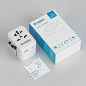 Adaptor Travel Universal 12W Harga Rendah Langsung dari Pabrik dengan Soket & Steker Tipe EU/US/UK/AU/JP