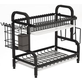sntd Dish Drying Rack, SNTD Over The Sink Dish Drying Rack Adjustable (from  269 to 347), 2 Tier Dish Rack with Utensil Holder Sink ca