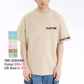 OEM High Quality oversized Tee 100% cotton heavy weight t shirt men's Custom LOGO Plain Men T Shirt With Screen Printing