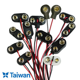 Snap-type Battery Clip with Wire Leads for 9V Batteries & Battery Holders,a nice finishing touch on your battery-powered project