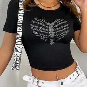 Fabricant professionnel de t-shirts à col rond doux, vente chaude, coupe slim, designs de transfert thermique de strass courts pour t-shirts