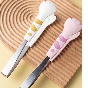 Silicone Food Tong BBQ Grilling Tong Stainless Steel Kitchen Tongs Non-slip  Cooking Clip Salad Cake Tongs Kitchen Accessories