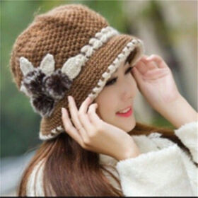 Carhartt Knit Pom-Pom Beanie for Women in Brown