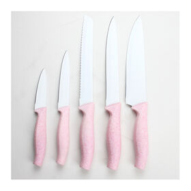 Buy Wholesale China China Vegetable Knife Scissors Peeler Set Kitchen  Non-stick Coating Stainless Steel 5pcs Knife Set P & Knife Set Pink at USD  6.07