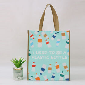 Promotional gift tote carry custom fashionable shopping RPET non woven bag for sale