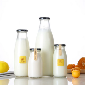 Buy Wholesale China 16oz Glass Milk Bottles With Reusable Metal Twist Lids  & Glass Milk Bottle at USD 0.22