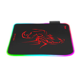 Mousepad Gaming Tamanho M, Pad de Teclado Resistente à Água, Mousepad Estendido com Tecido Micro-Tramado Superior RGB, Base Antiderrapante