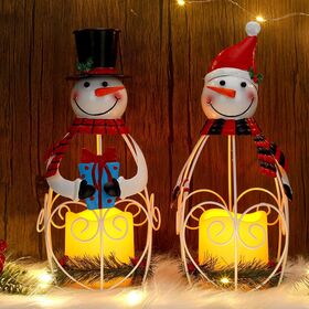 3 Lanternes De Noël LED Avec Neige – Décoration Festive, Piles Incluses, Sans Flamme - 8