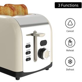 Buy Wholesale China Marvo 2 Slice Extra Wide Slots Toaster,6 Shade Settings  Toaster, And 4 Toasting Mode Cancel Bagel Defrost Reheat & Toaster at USD  9.5