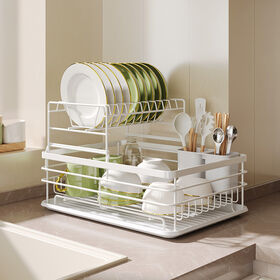 Xcross Silver 2 Shelves Stainless Steel Dish Drying Rack, For Home