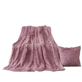 Couverture Chaude - Sherpa Petits Coeurs Rose Magenta ~ 12avril