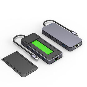 Station D'accueil USB-C Pliable Et Rotative – Aluminium, 5 Gbit/s, Charge 100 W – Hub Multifonction Pour Téléphone Et Ordinateur