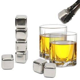 wholesale silver round whisky ice stone