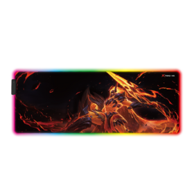 Alfombrilla de ratón RGB grande, extendida, antideslizante de goma, personalizable para juegos, para ordenador, PC, escritorio