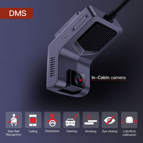Caméra Embarquée 4G pour Flotte avec ADAS & DMS, Double Objectif, GPS et Capacités de Surveillance à Distance