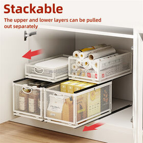 Kitchen cabinet corner baskets Multi-function storage rack corner racks  small monster pull basket turntable saucer