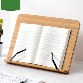  wishacc Soporte de libro de bambú de gran tamaño y soportes  para libros de cocina para leer manos libres : Hogar y Cocina