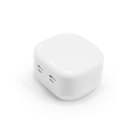 Cargador de pared GaN rápido USB tipo C PD 45W QC 3.0 para portátil, teléfono móvil, adaptador de viaje multipuerto doble con enchufe plegable