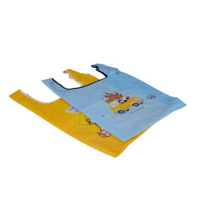 Custom Promotion Portable Foldable Polyester Shopping Bag Nylon Reusable Shopping Bags Foldable