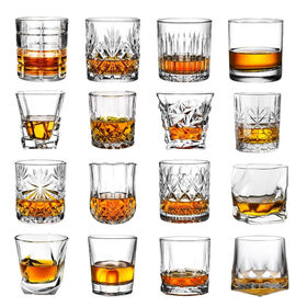Buy Wholesale China Thick Bottom Lead-free Carved Whiskey Glass Classic For  Water Cocktail Western Wine 9oz-10oz & Whiskey Drinking Glass at USD 0.92