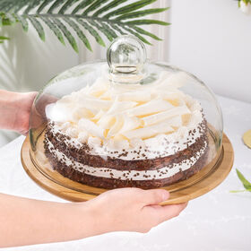 Buy Wholesale China 21cm Glass Cake Dessert Dome Cover With