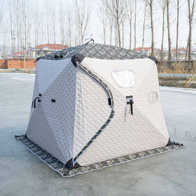 Outdoor Ice Fishing Shelter Tent 3-4 Person Thickened Warm Cotton Camping  Tent Winter Anti-snow Automatic Tent Ice Fishing House