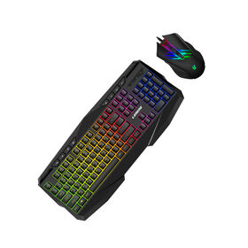 Combo Gaming 2 em 1: Teclado mecânico RGB com 104/105/107 teclas e keycaps DIY para jogos e trabalho em PC e Laptop