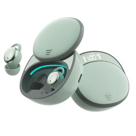 New mini wireless earphones light weight earbuds LED display Cool Breathing Light headphones for sleeping