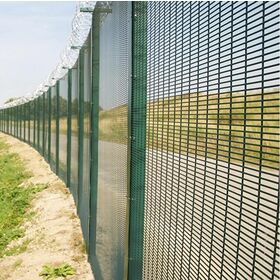 Powder coated welded mesh 358 anti climb fence clearly high security fencing for Africa