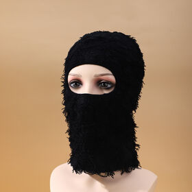 Mujer Balaclava Gorro de lana Capucha de ciclismo Cubierta facial de esquí  Sombrero de invierno Gorra cálida Bufanda