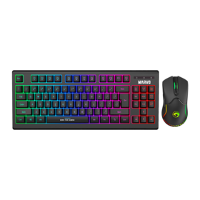 Combo de teclado y ratón inalámbricos 2.4G 2 en 1 para PC - Kit inalámbrico de teclado y ratón