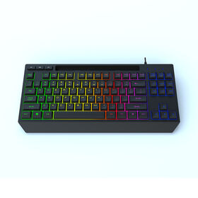 Most hot selling USB 2.0 membrane keyboard RGB backlight Rainbow LED Backlit Quiet Computer Keyboard gaming keyboard for PC laptop