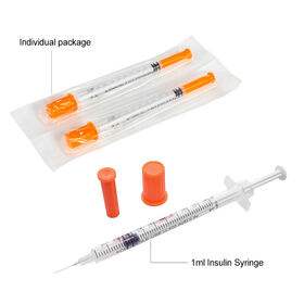seringue à usage unique. seringue à insuline en plastique